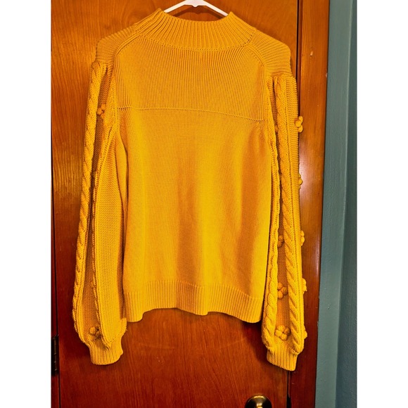 Anthropologie Sweater Maeve Womens Mustard Yellow Wool Blend Sweater 1XL - Picture 2 of 7